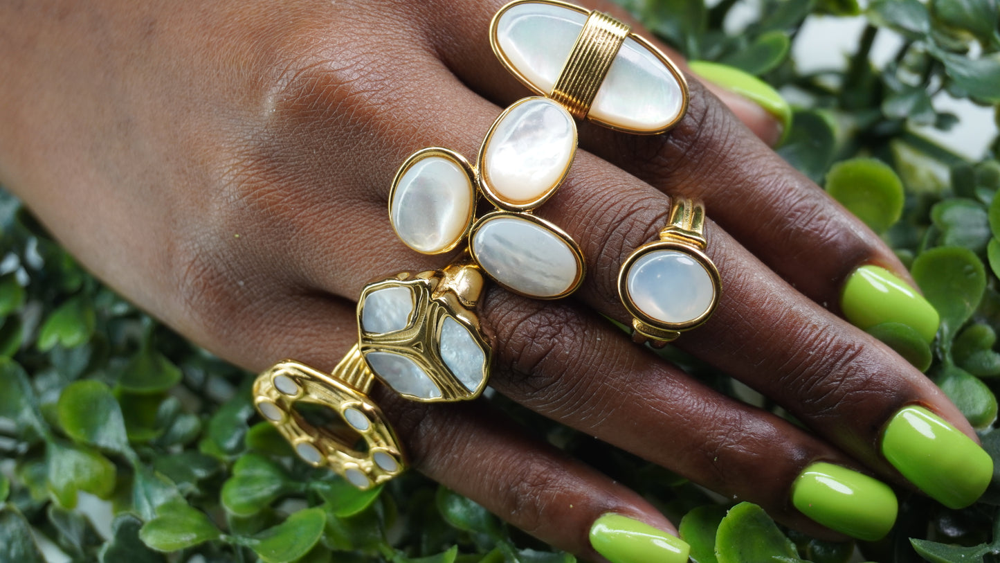 Mother of Pearl-ish Rings