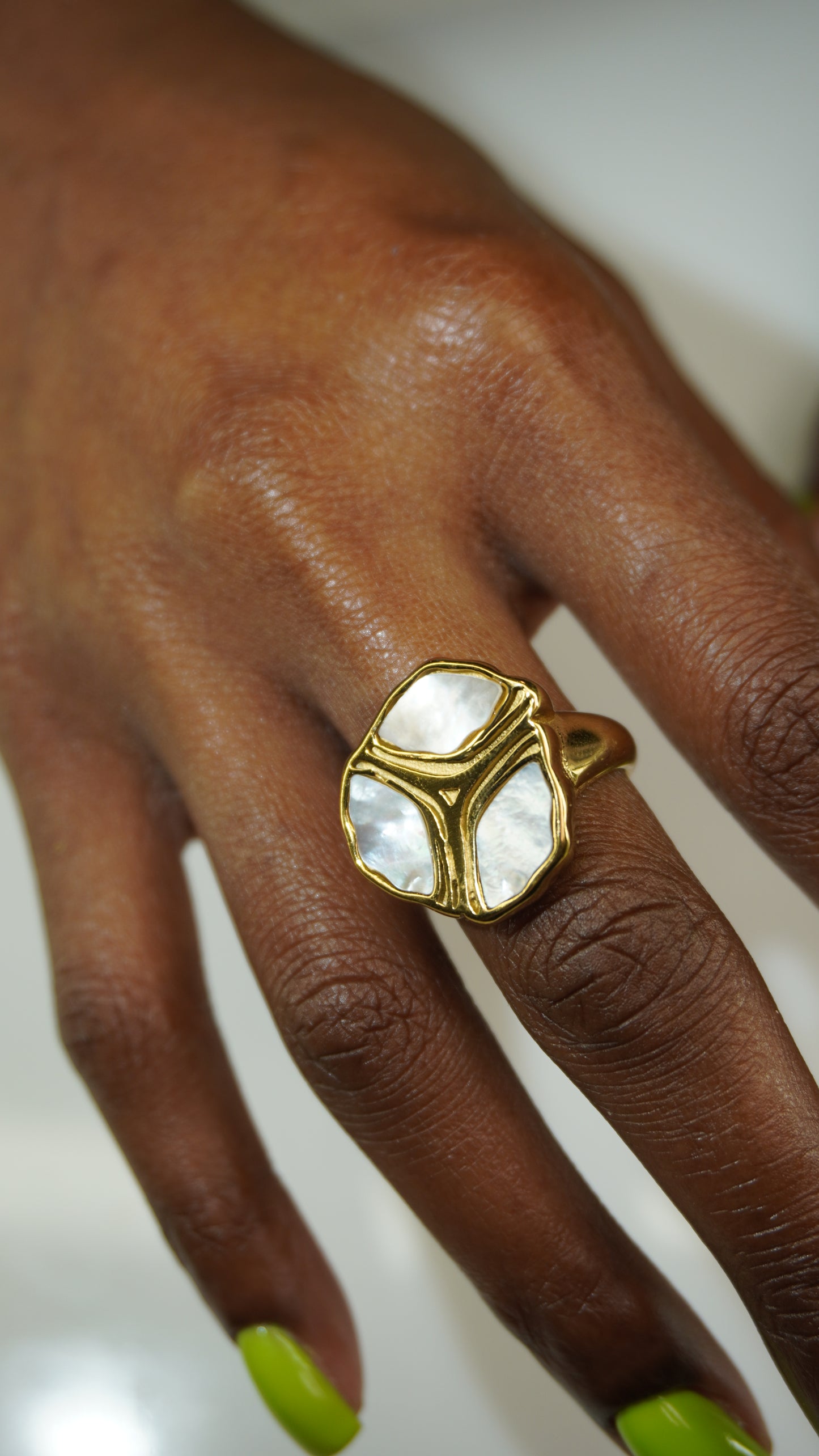 Mother of Pearl-ish Rings