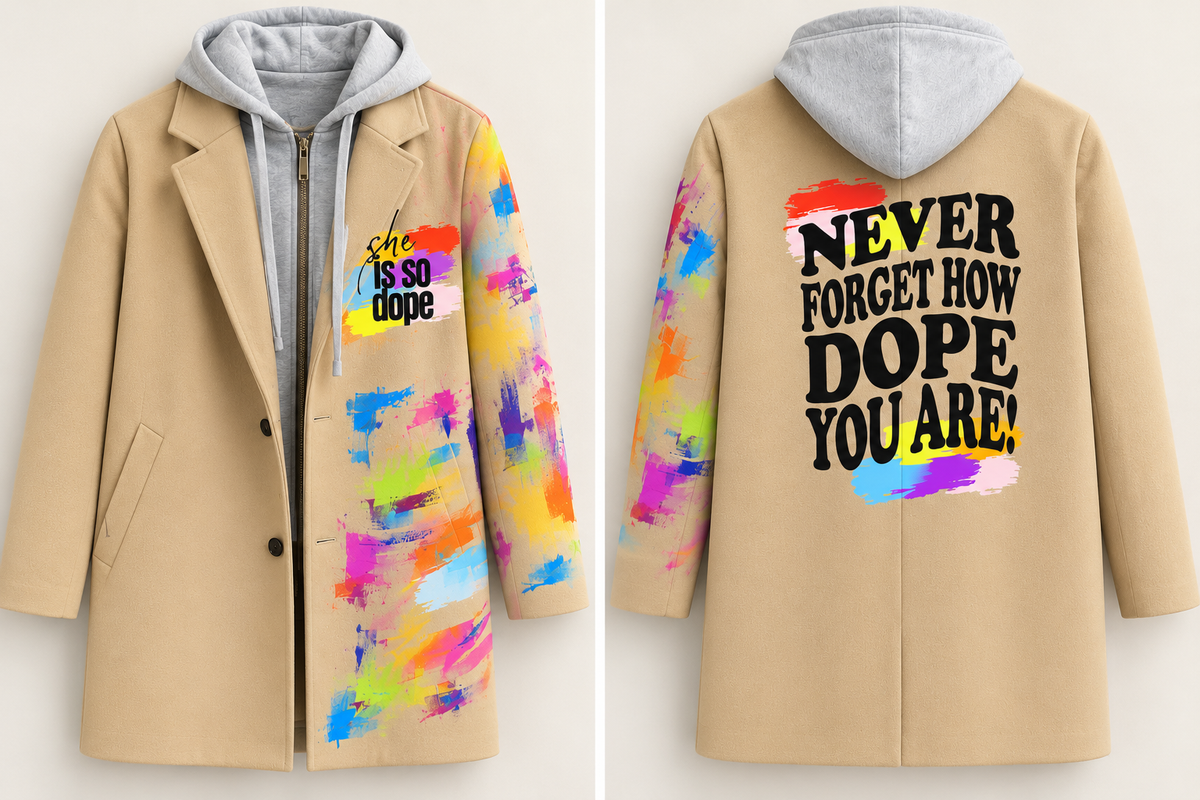 She is so dope- trench coat