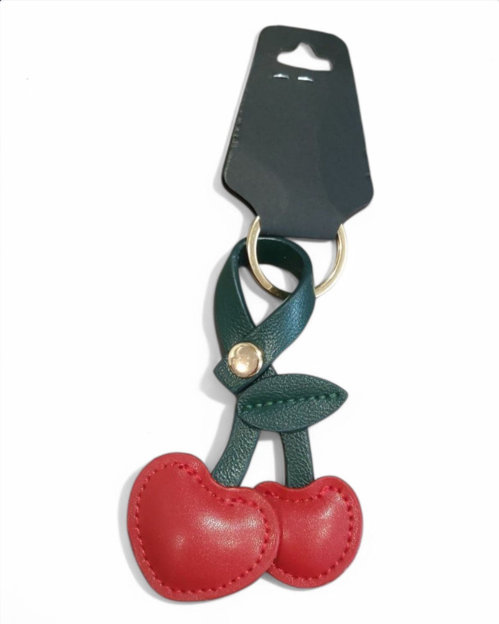 Leather Cherries Charm