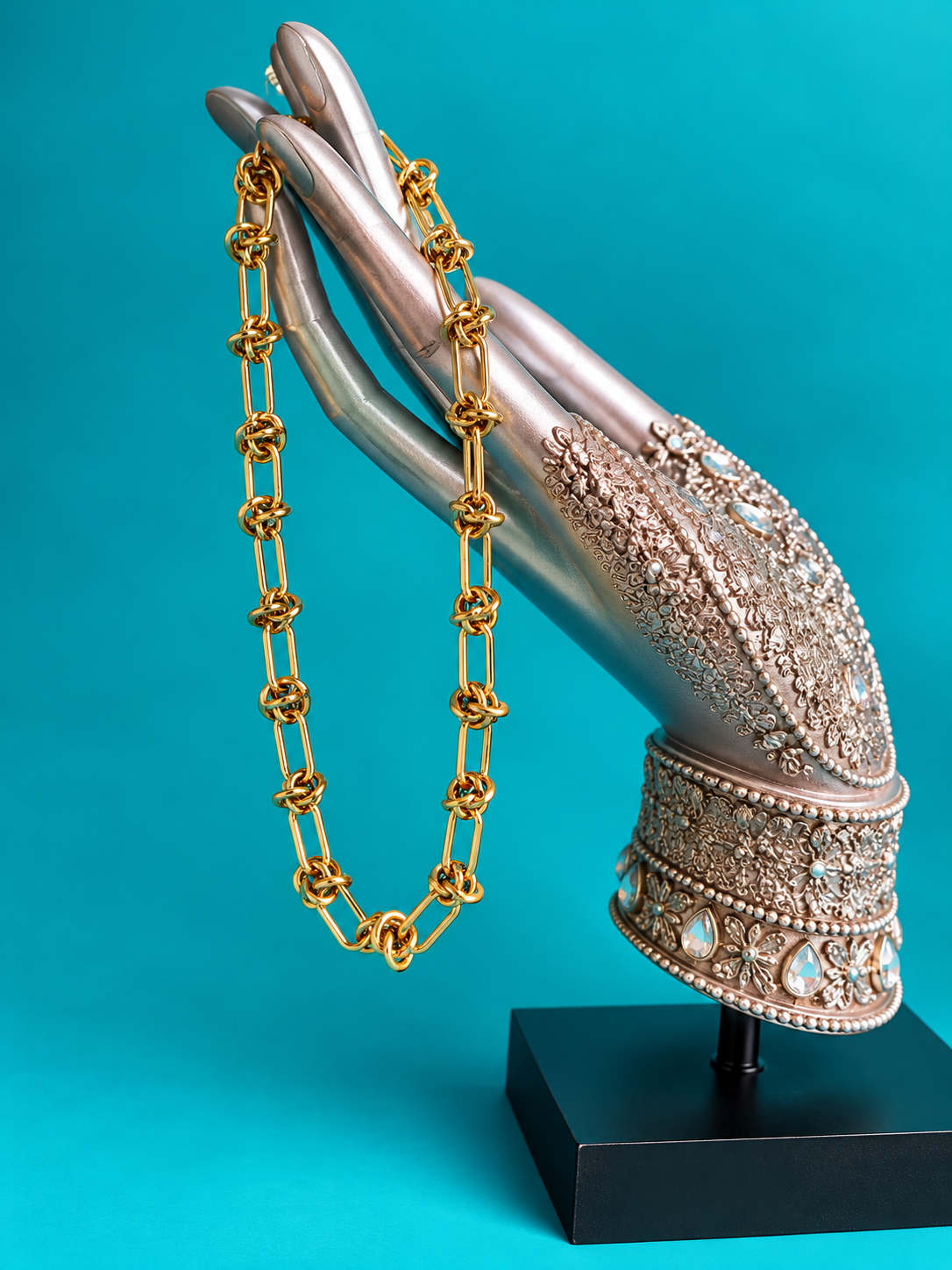The Golden Knot Statement Necklace