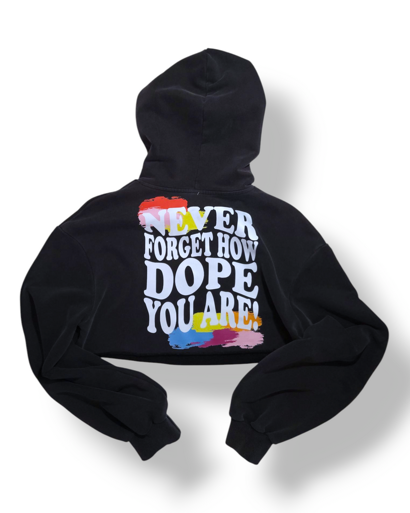 Never Forget Extra Cropped Hoodie