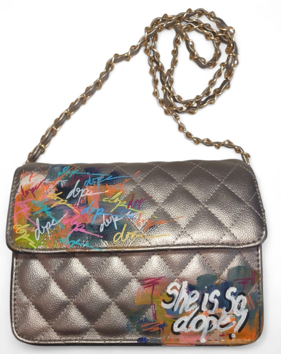 Painted Quilted Hand Bag Set