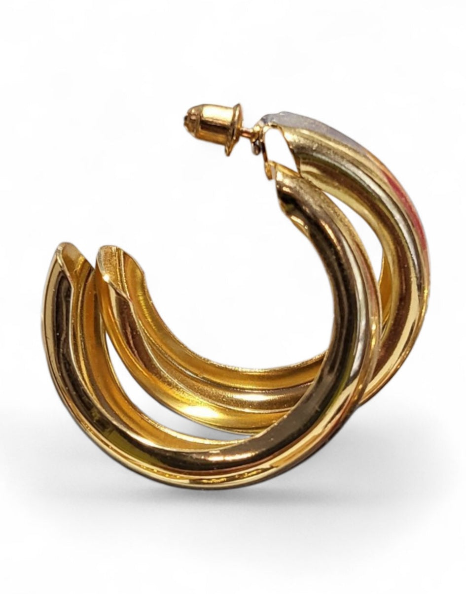 Gold Stacked Earrings