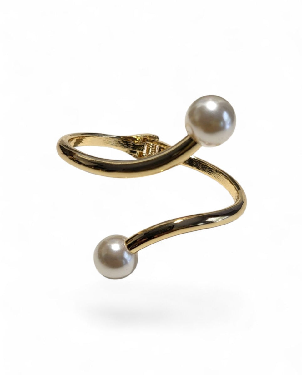 Gold Pearl Bangle