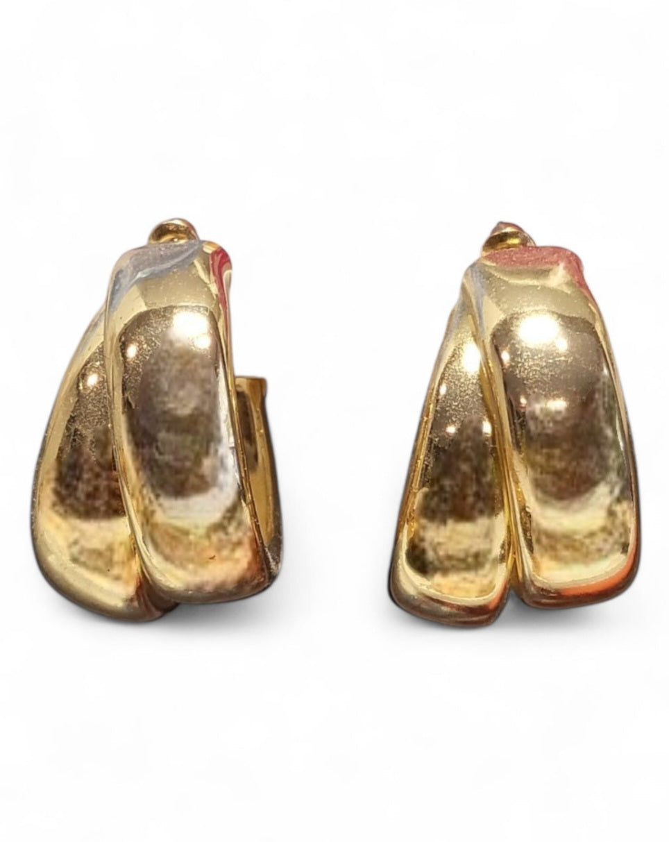 Gold Stacked Earrings