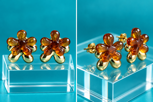 The Amber Bloom Earrings