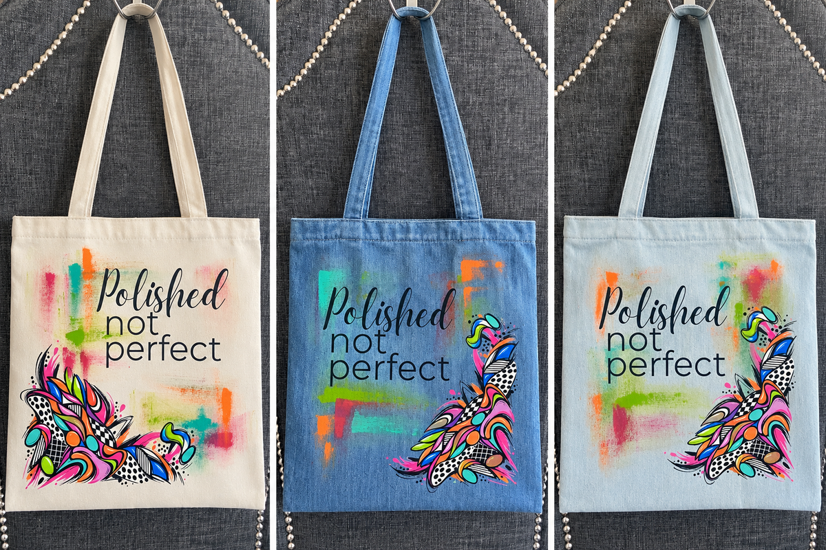 Polished not perfect -tote
