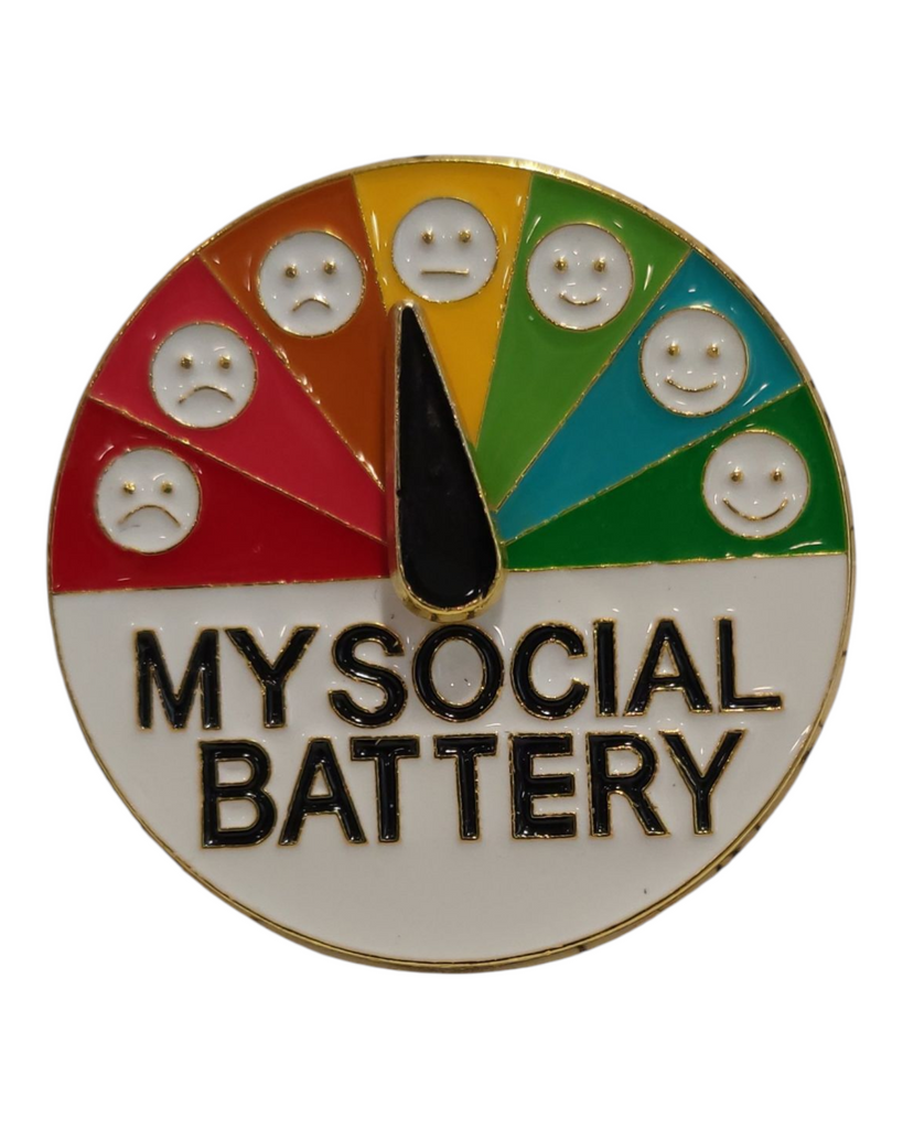 Social Battery Spinning Pin