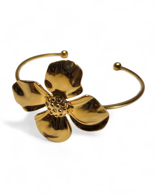 Flower Bangle Bracelet