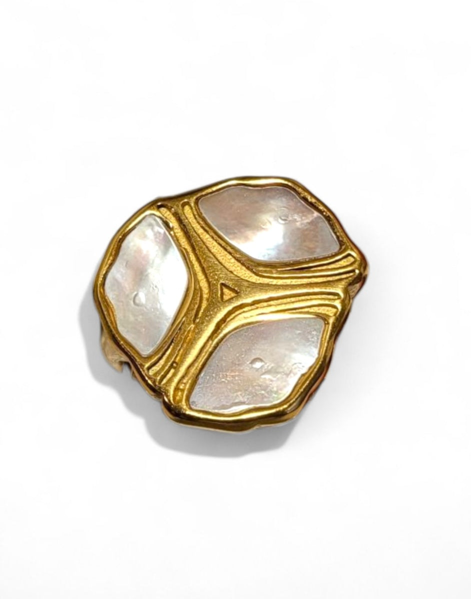 Geometric Opal Ring