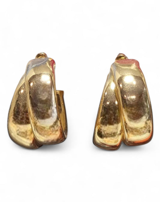 Gold Stacked Earrings
