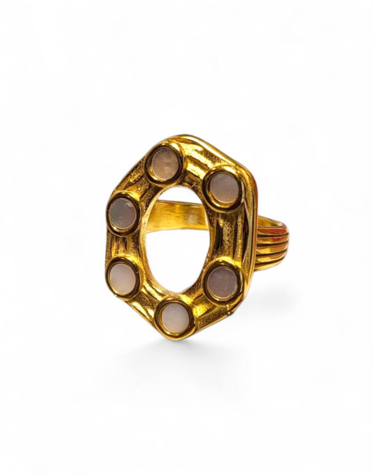 Opal Circles Ring