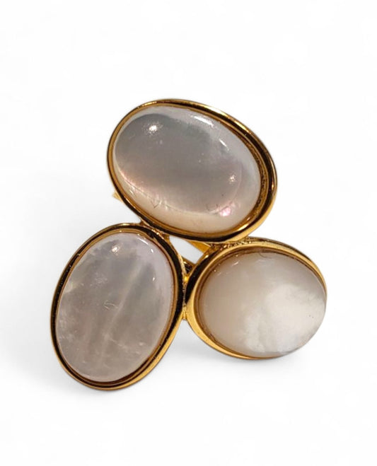 Oval Cluster Ring